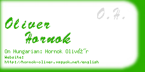 oliver hornok business card